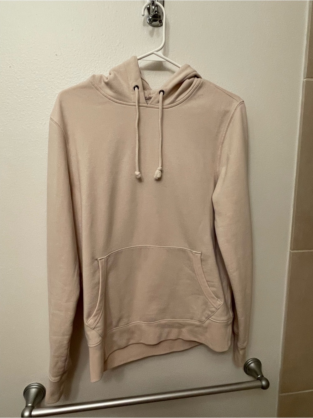 Jcrew Women’s Lightweight Beige Hoodie Sweatshirt Size Medium